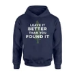 Leave It Better Than You Found It  Retro Usa Camping Hoodie