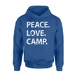 Distressed Camping Peace Love Camp Hoodie