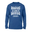 Bonfire And Booze Funny Beer Drinking Camping Long Sleeve T-Shirt