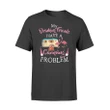 Drinking Friends Have Camping Problem Flamingos Wine T Shirt
