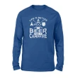 Camping Beer Campfire Graphic Long Sleeve T-Shirt