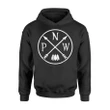 Distressed Pacific North West Mountain Camper Camping Hoodie