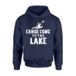Funny Camper With Canoe Lake Camping Vacation Gift Hoodie