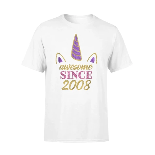 10th Birthday Unicorn Age 10 Years 2008 Girls T Shirt