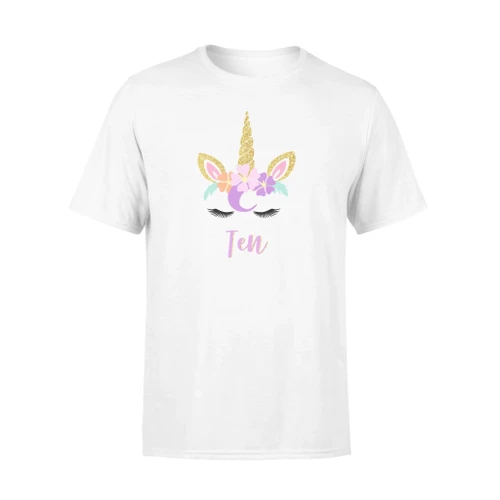 10th Birthday Unicorn Girl Unicorn Costume Outfits T Shirt