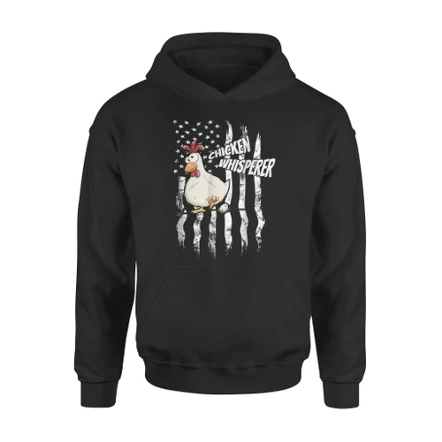 Chicken Whisperer Independence Day American Flag Premium Hoodie