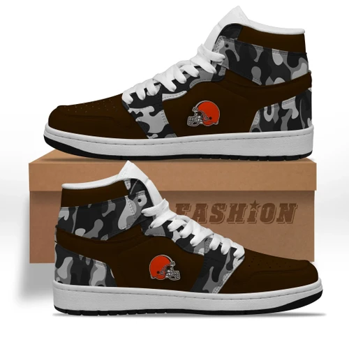 Cleveland Browns Jordan Sneakers - Style Mix Camo - NFL