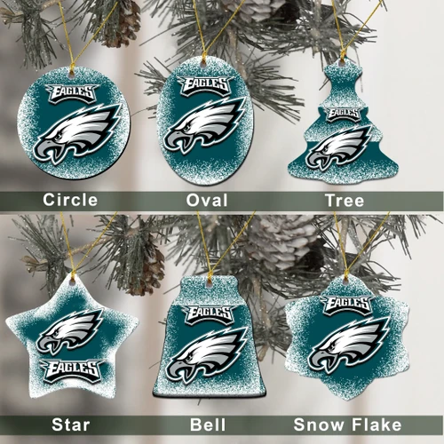 Philadelphia Eagles Christmas Decor - Philadelphia Eagles Logo Ceramic Ornament  Football - NFL