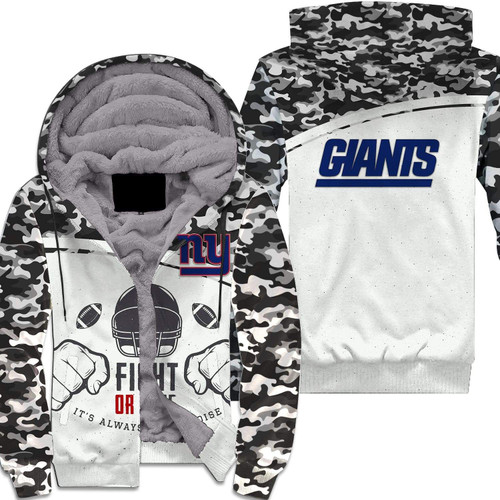 New York Giants Sherpa Hoodie - Style Mix Camo - NFL
