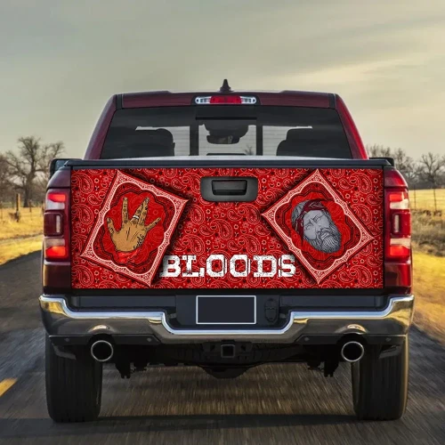 Bloods Gang Truck Tailgate Decal Old Gangster