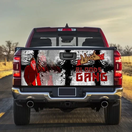 Bloods Gang Truck Tailgate Decal Street Gang