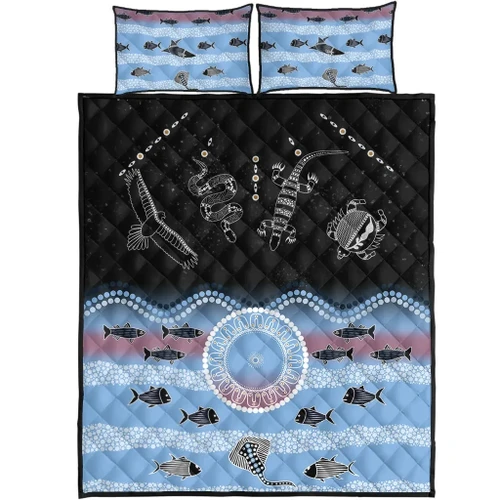 Cronulla-Sutherland Sharks Indigenous Quilt Bed Set NRL 2020