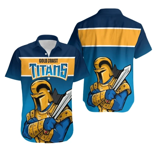 Gold Coast Titans Hawaiian Shirt Home & Away 2021
