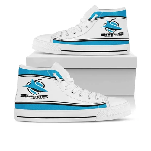 Cronulla-Sutherland Sharks High Top Shoes NRL