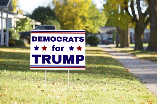 Democrats For Trump Yard Sign #Election2020
