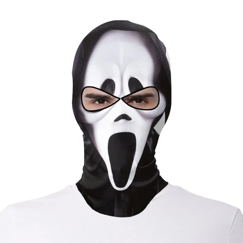 Halloween Ghostface Scream Costume Full Face Cover Gaiter #Halloween