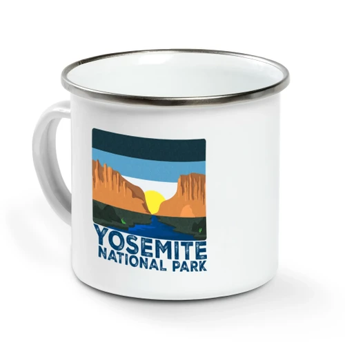 Yosemite Campfire Mug Vintage Sunset