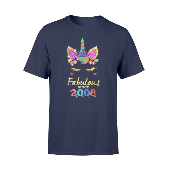 10th Birthday Fabulous Since 2008 Unicorn Gift T Shirt