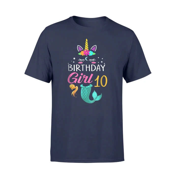 10th Birthday Girl Unicorn T Shirt