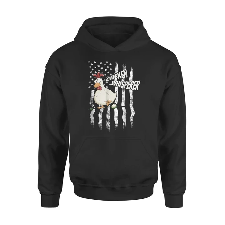 Chicken Whisperer Independence Day American Flag Premium Hoodie