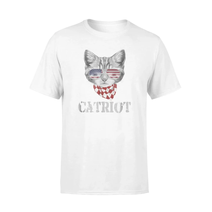 Catriot Funny Cat, 4th Of July Independence Day Premium T-Shirt