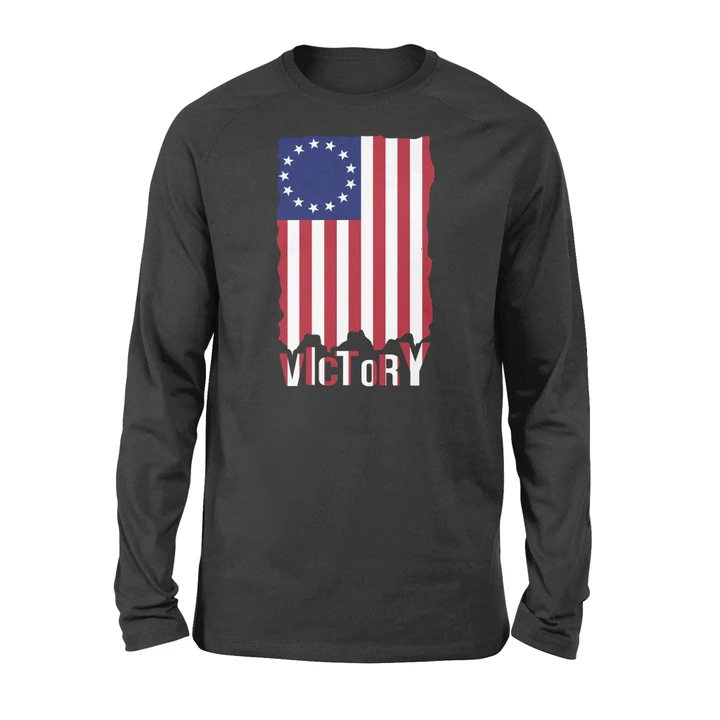 Victory Long Sleeve American Flag 4th Of July Independence Day