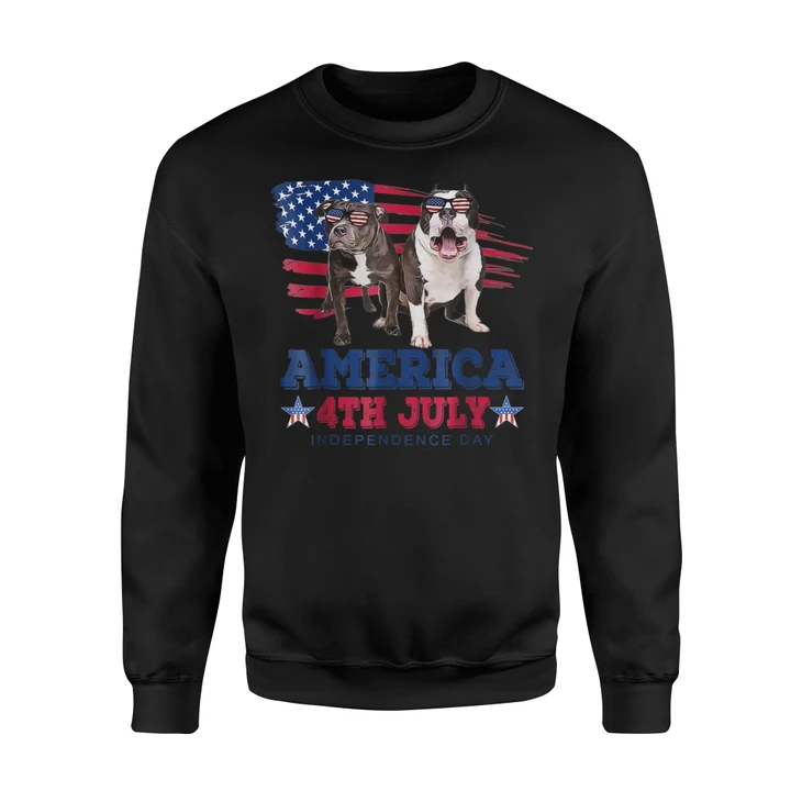 America 4th July Independence Day-Pitbull Sweatshirt