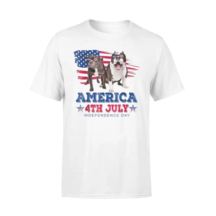American 4th July Independence Day -Pitbull Premium T-Shirt