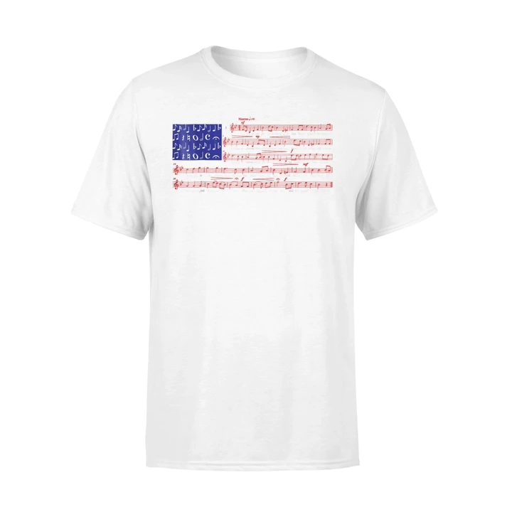 4th Of July Independence Music Note America Flag Premium T-Shirt
