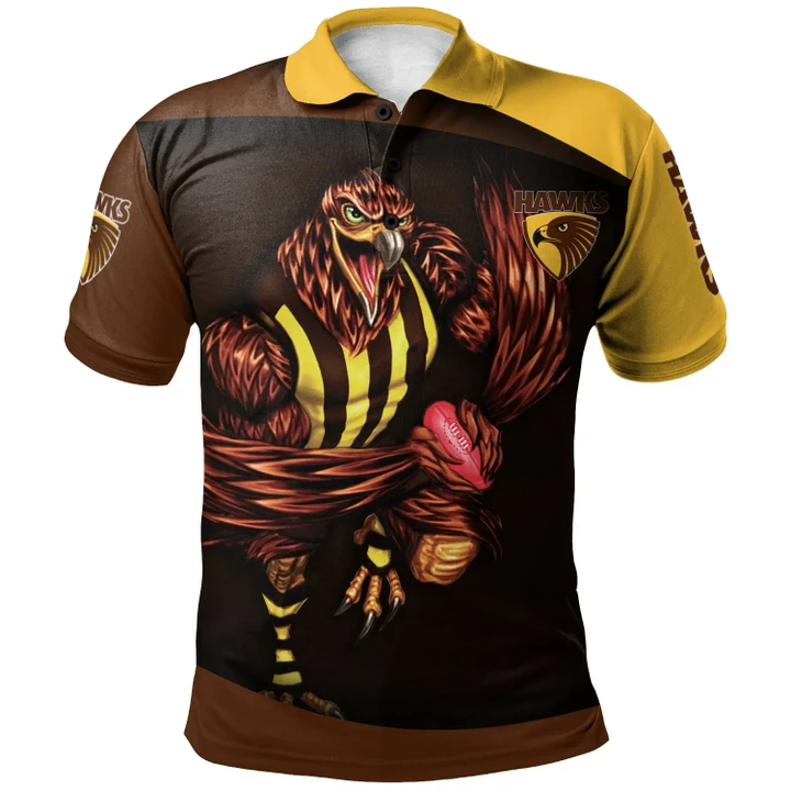 Hawthorn Hawks AFL Personalized Retro Polo Shirts