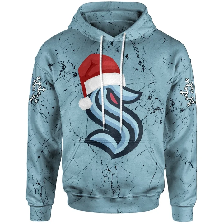Seattle Kraken Christmas Hoodie Personalized