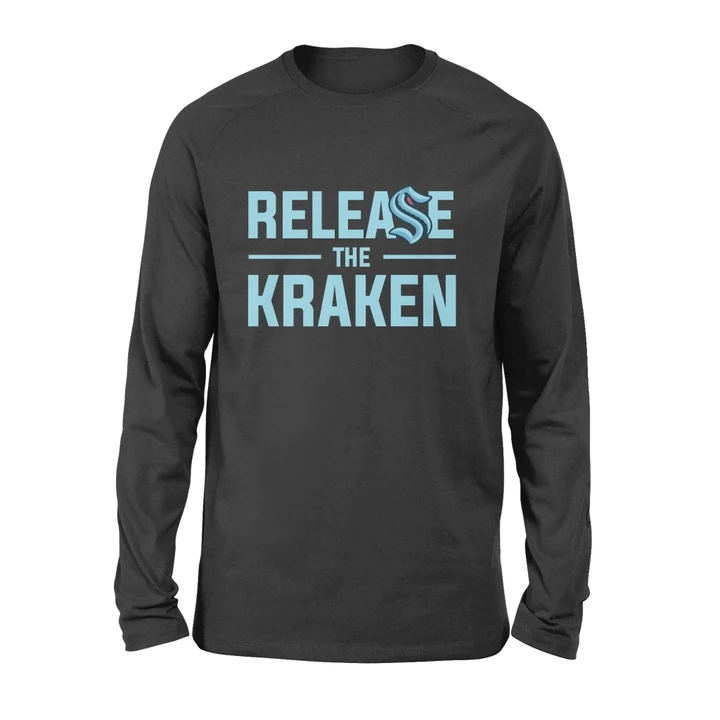 Seattle Kraken Long Sleeve Release The Kraken With Logo