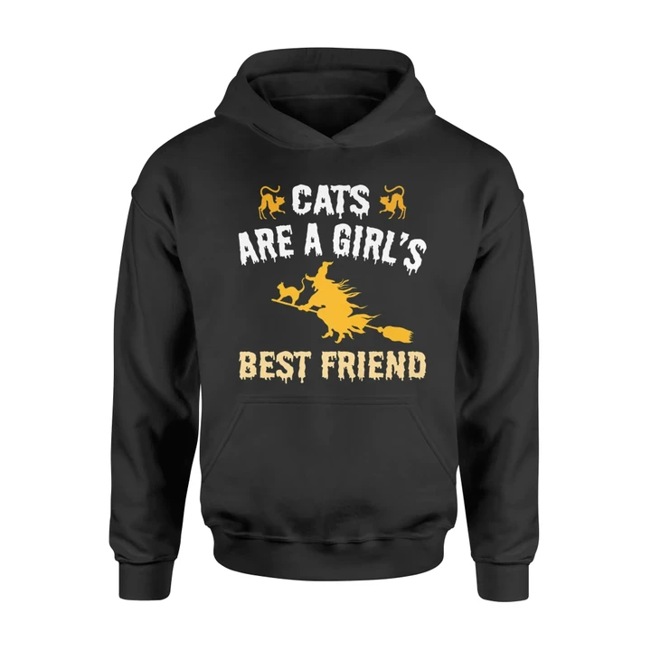 Cute Halloween For Girls Cats Are A Girl's Best Friend Hoodie