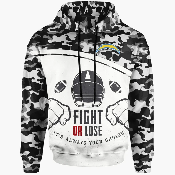 Los Angeles Chargers Hoodie - Fight Or Lose Mix Camo