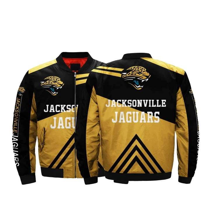 Low Price NFL Jacket 3D Fullprint Jacksonville Jaguars Bomber Jacket For Men