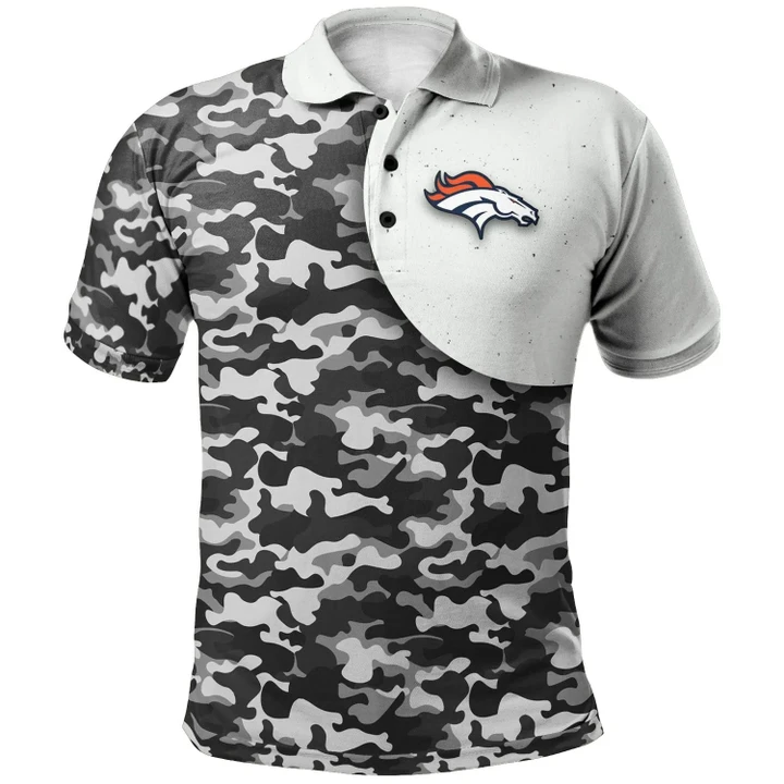 Denver Broncos Polo Shirt - Style Mix Camo