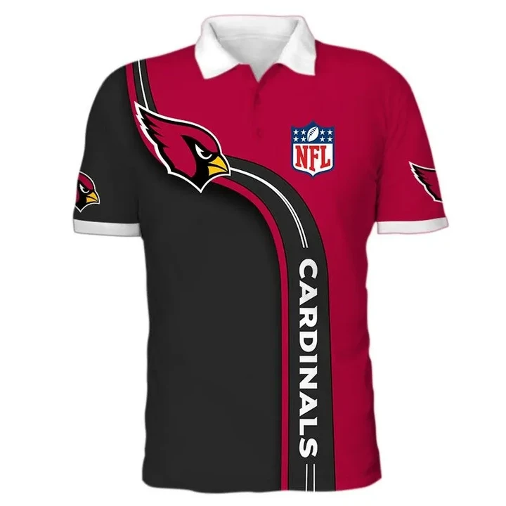 Men's Arizona Cardinals Polo Shirt 3D