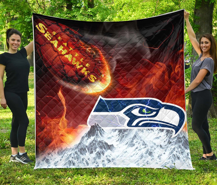 Seattle Seahawks Quilt - Break Out To Rise Up - NFL