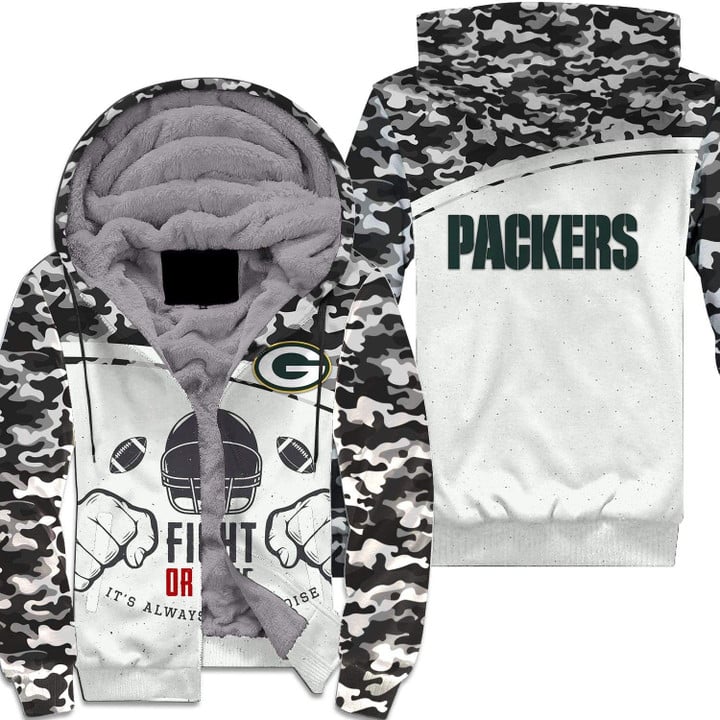 Green Bay Packers Sherpa Hoodie - Style Mix Camo