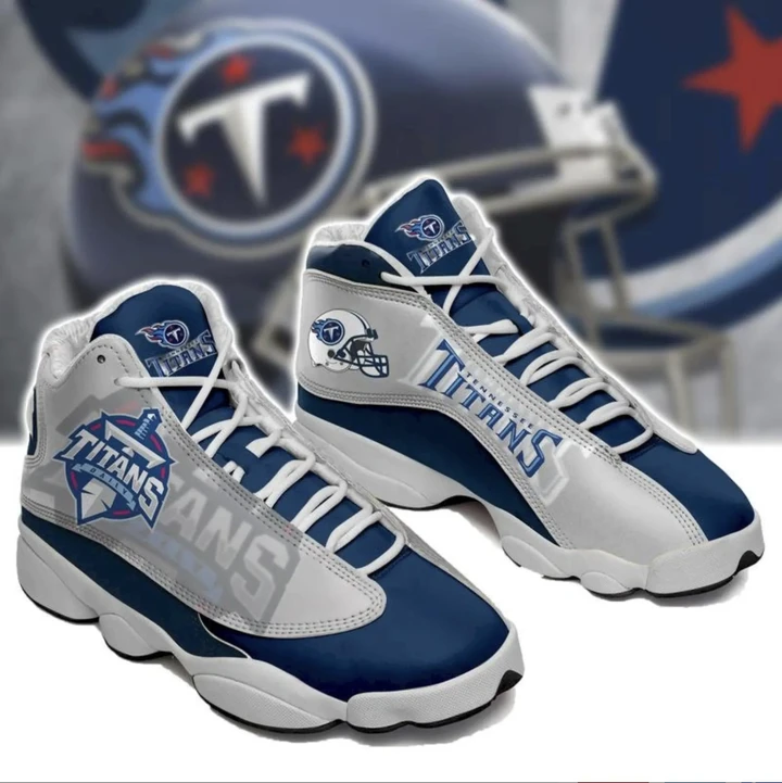 Tennessee Titans Football Air Jordan 13 Sneakers - Logo  Sneaker - NFL