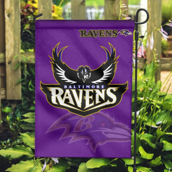 Baltimore Ravens Logo Garden Flag  Football - NFL