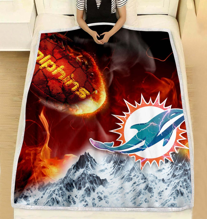 Miami Dolphins Blanket - Break Out To Rise Up - NFL