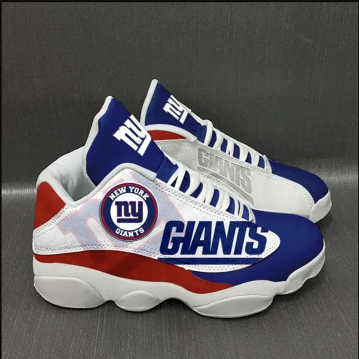New York Giants Football Air Jordan 13 Sneakers - Logo New York Giants Sneaker - NFL
