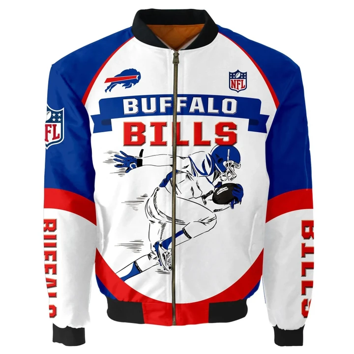 Buffalo Bills Men's Rugby Sports Bomber Jacket