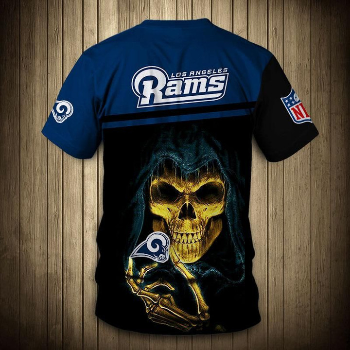 Los Angeles Rams Tee shirts 3D Hand Skull Short Sleeve - NFL