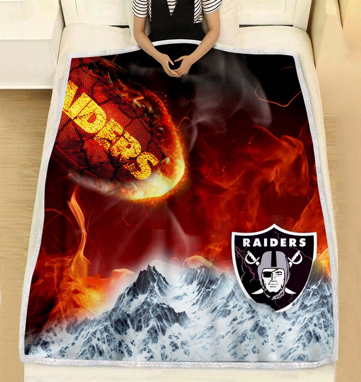 Oakland Raiders Blanket - Break Out To Rise Up - NFL