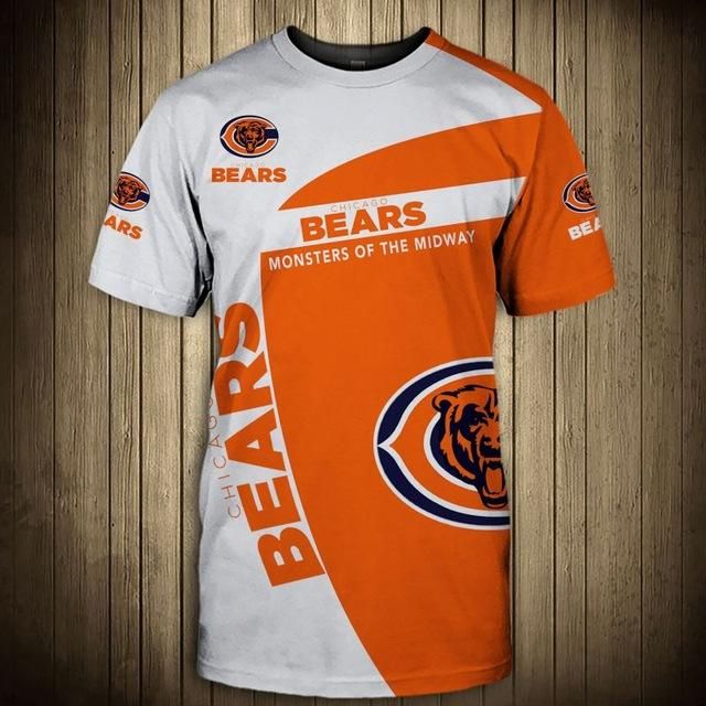 Chicago Bears T Shirt Mens 3D Short Sleeve Monsters Of The Midway - NFL