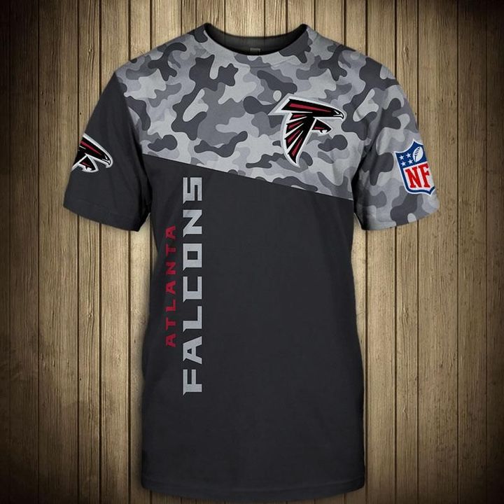 Atlanta Falcons Military T Shirt 3D Short Sleeve - NFL