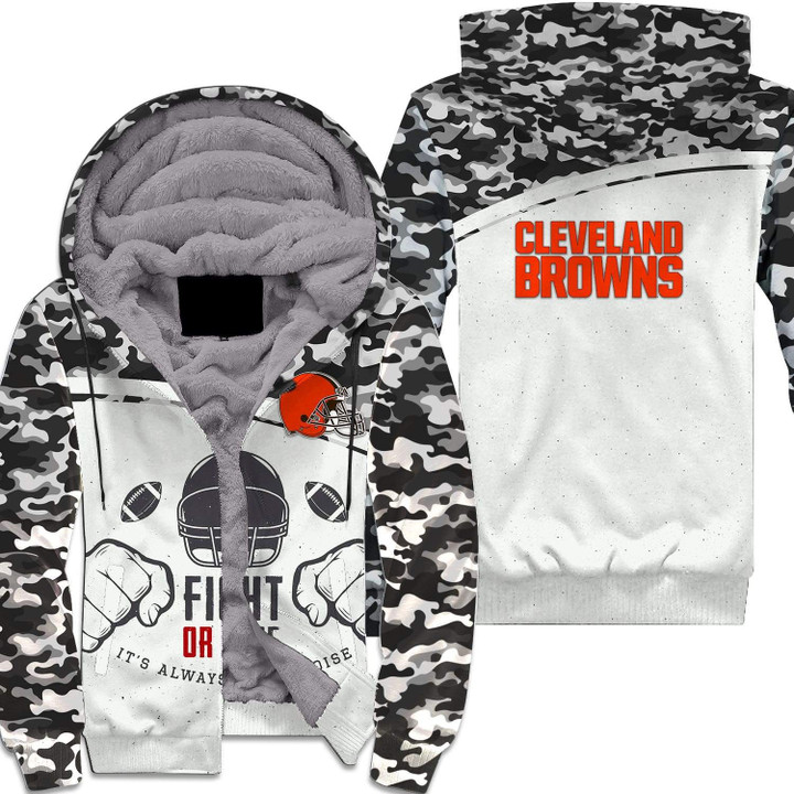 Cleveland Browns Sherpa Hoodie - Style Mix Camo