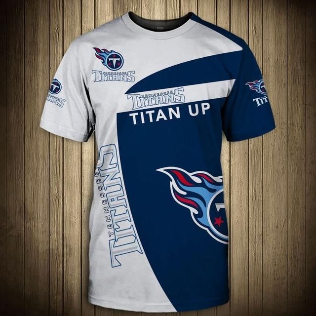 Tennessee Titans T shirt 3D Short Sleeve Titan Up - NFL